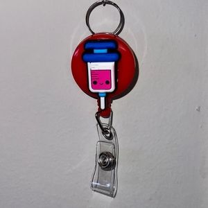 Retractable reel id badge holder